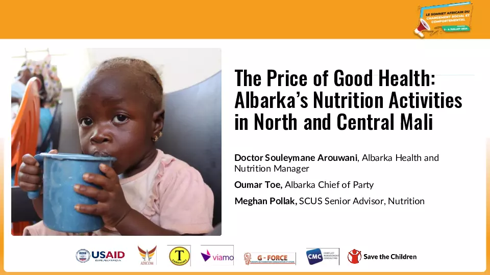 Mother to Mother Groups Spur the Adoption of Recommended Nutrition Behaviors in Central and Northern Mali thumbnail
