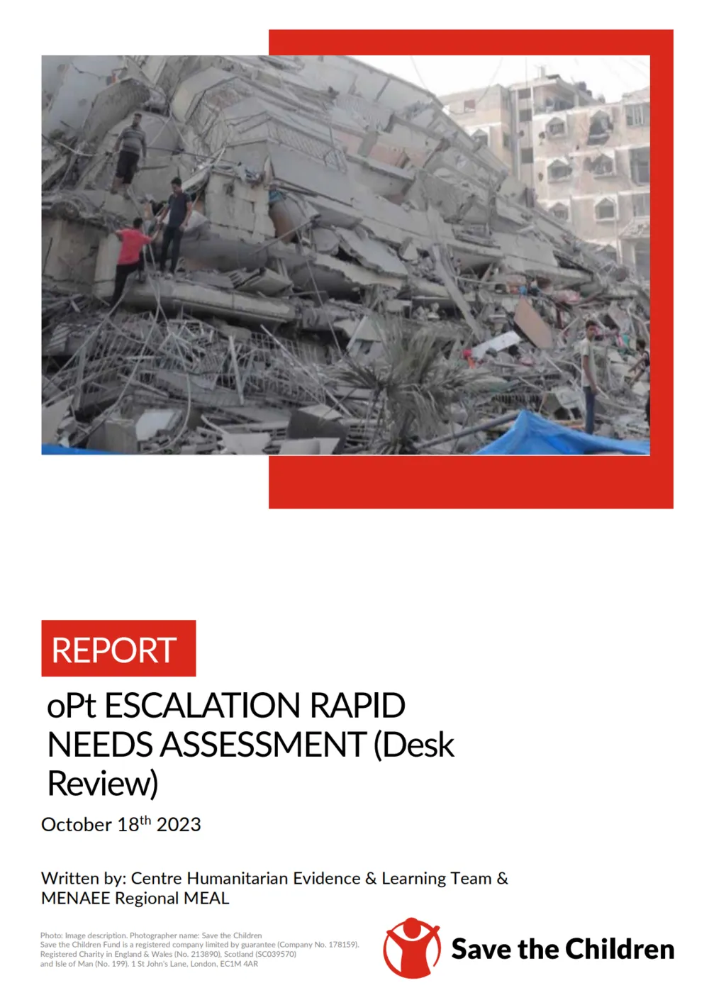 oPt Escalation Rapid Needs Assessment - Desk Review