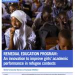 Promising Practices in Refugee Education: Remedial education program: An innovation to improve girls’ academic performance in refugee contexts