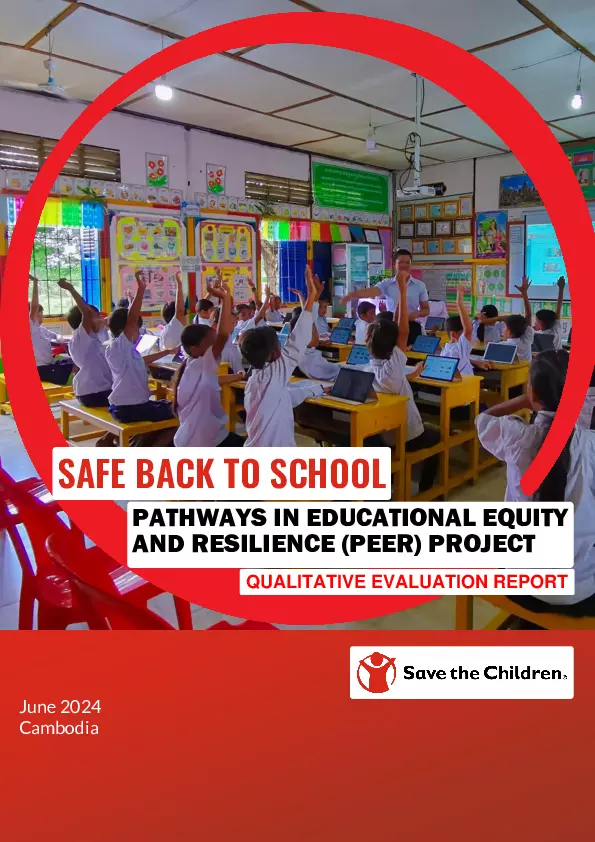 Qualitative Evaluation Report: Safe Back to School: Pathways in Educational Equity and Resilience (PEER) Project