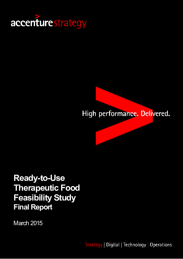 Ready-to-Use Therapeutic Food Feasibility Study Final Report Nigeria 2015