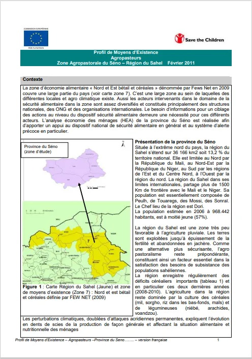 région du sahel zone pastorale