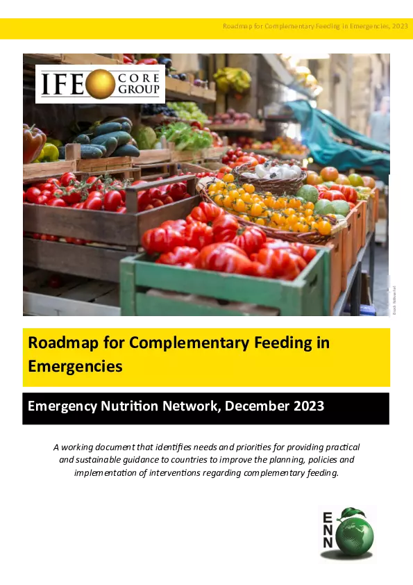 Roadmap for Complementary Feeding in Emergencies thumbnail