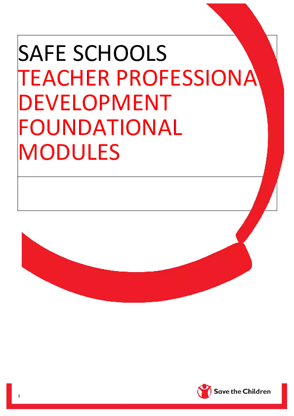 Safe Schools: Teacher professional development modules: Module 3: Building positive teacher-student relationships