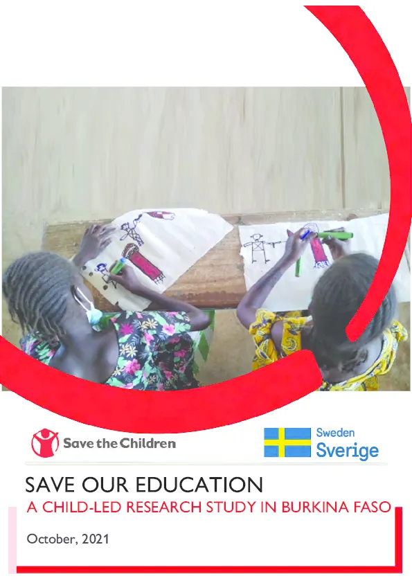 Save our Education: A child-led research study in Burkina Faso