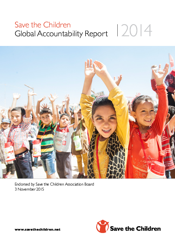 Save the Children Global Accountability Report 2014