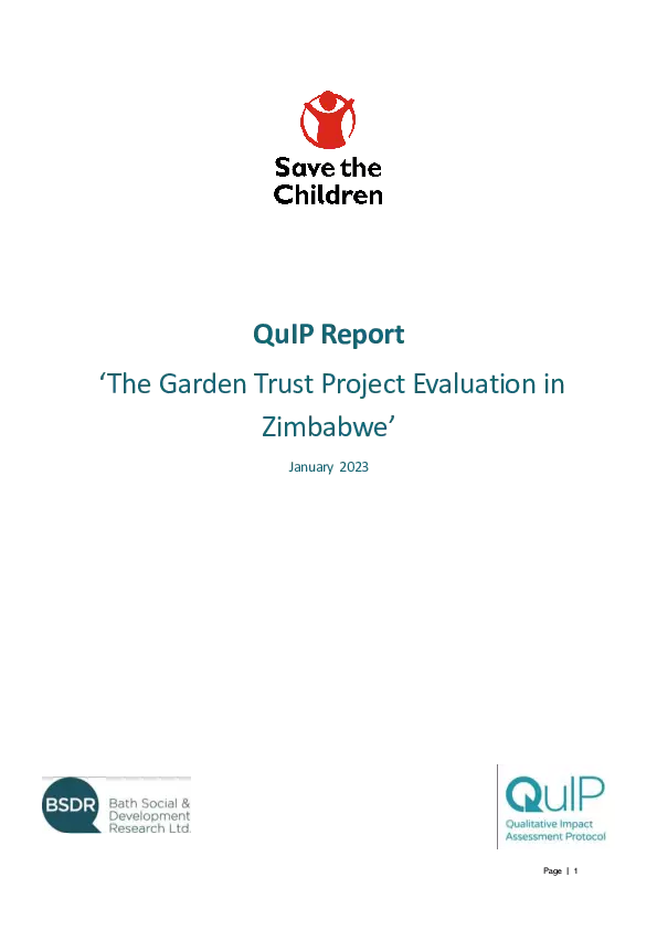 The Garden Trust Project Evaluation in Zimbabwe 2023 thumbnail