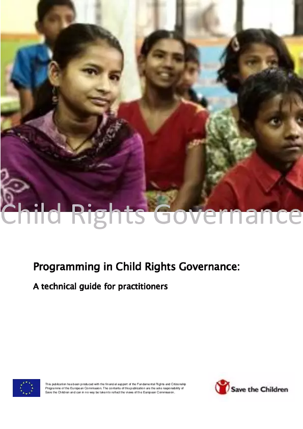 Programming in Child Rights Governance: A technical guide for practitioners thumbnail