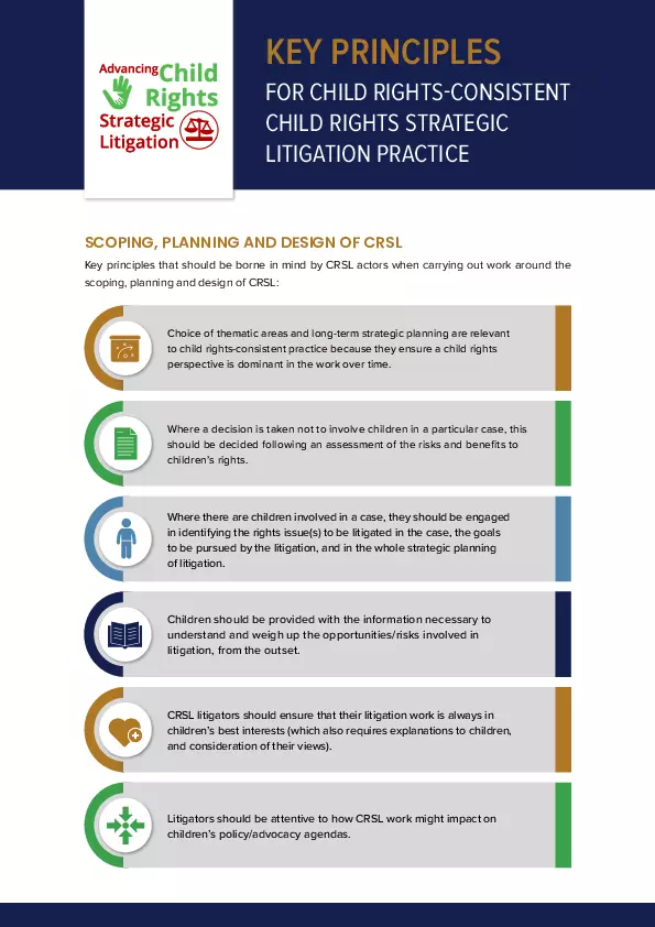 Key Principles for Child Rights-Consistent Child Rights Strategic Litigation Practice thumbnail