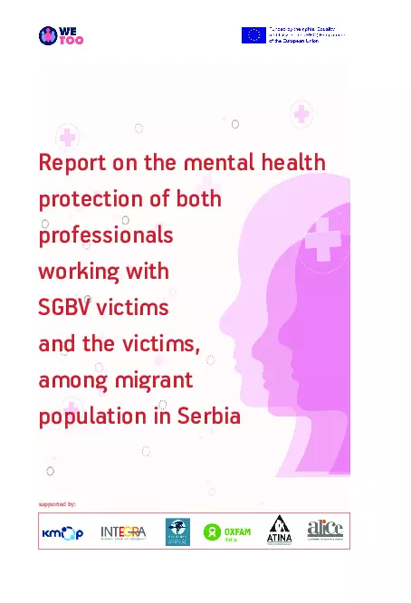 Report on Mental Health Protection of Both Professionals Working with SGBV Victims and the Victims, Among Migrant Population in Serbia thumbnail