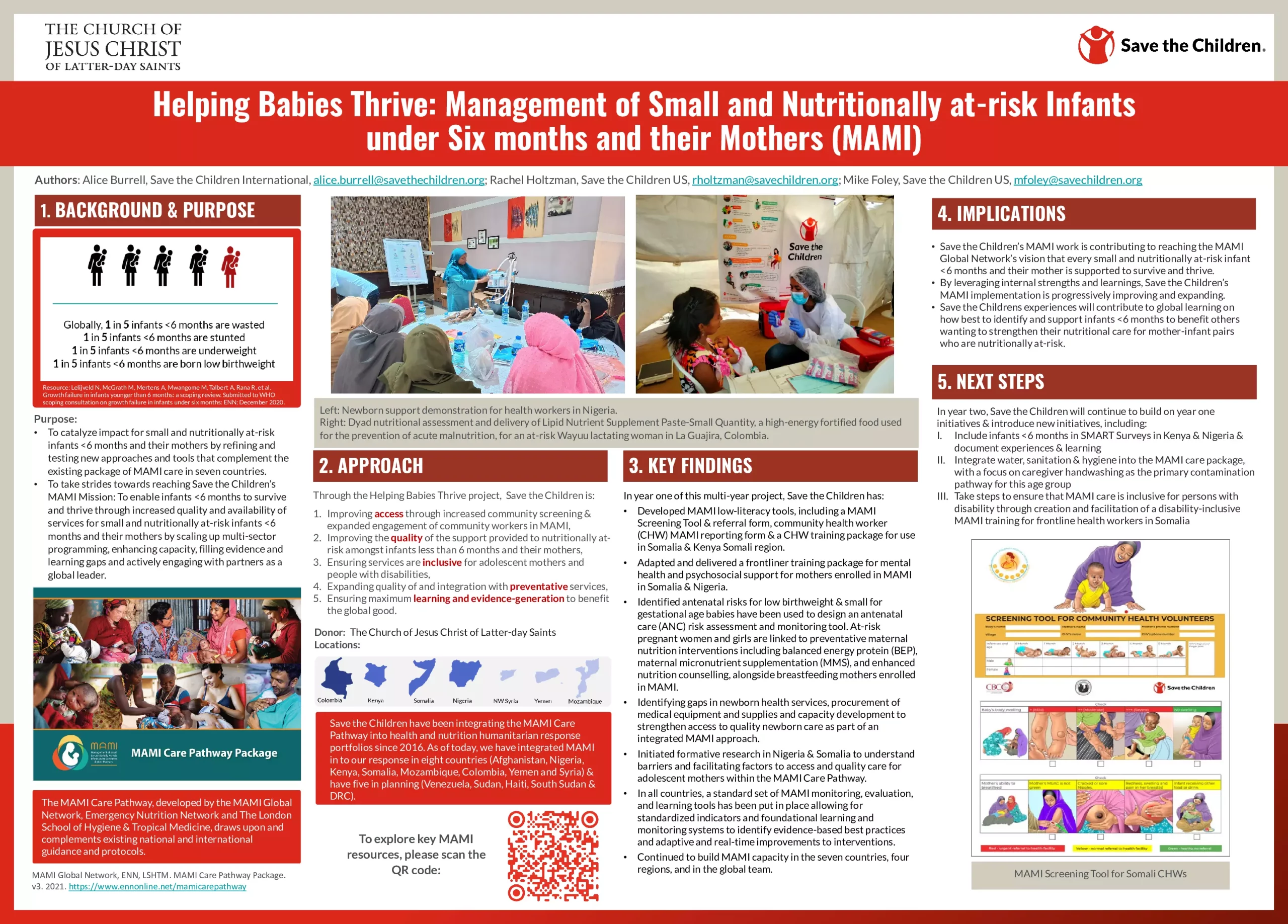Helping Babies Thrive: Management of Small and Nutritionally at-risk Infants under six months and their Mothers (MAMI) Poster thumbnail