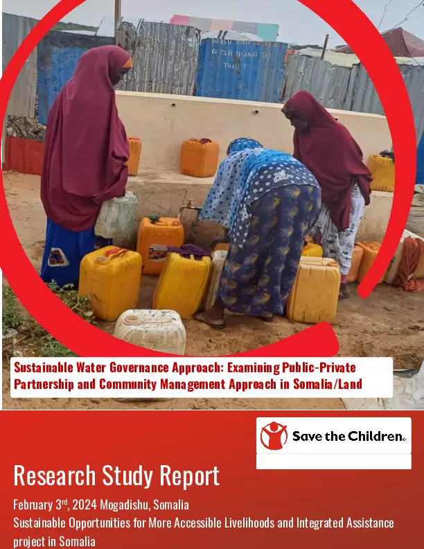 Sustainable Water Governance Approach: Examining Public-Private Partnership and Community Management Approach in Somalia thumbnail
