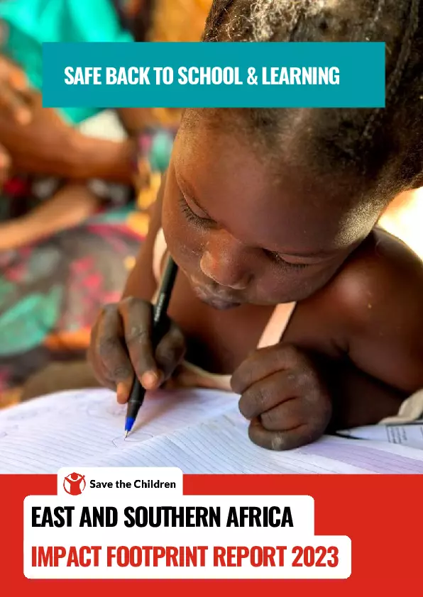 Impact Brief 2023 Safe Back to School and Learning East and Southern Africa Region thumbnail