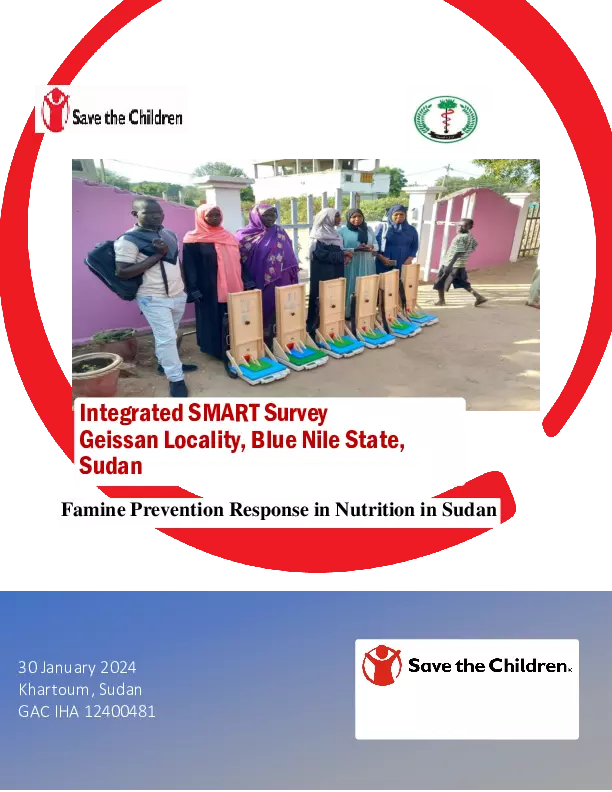 Famine Response Integrated SMART Survey Final Report in Geissan Locality, Blue Nile State Sudan thumbnail