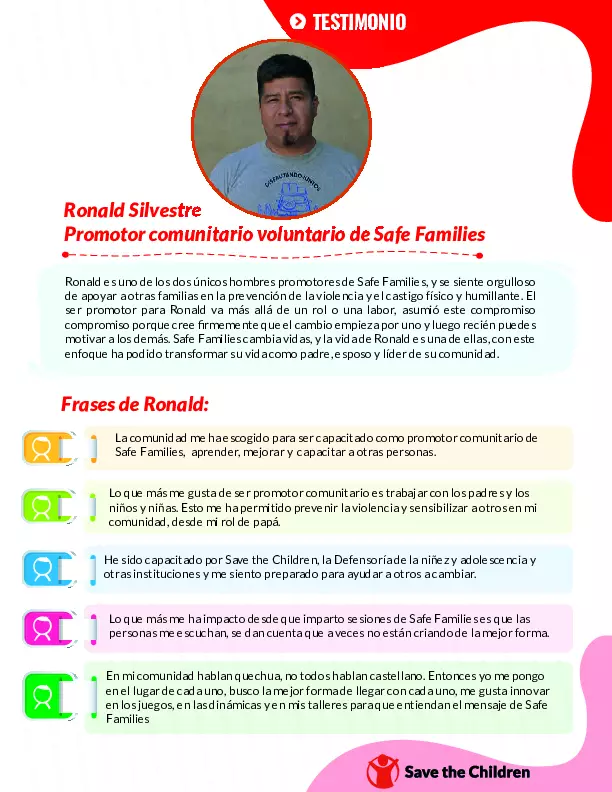Safe Families Champion – Bolivia – Ronald Sylvester thumbnail