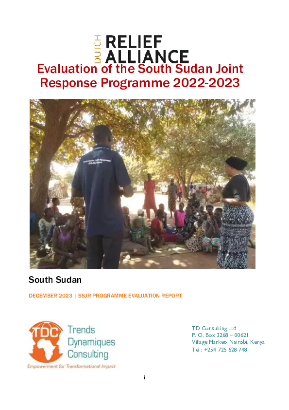 South Sudan Joint Response 2022-2023 Project Evaluation thumbnail