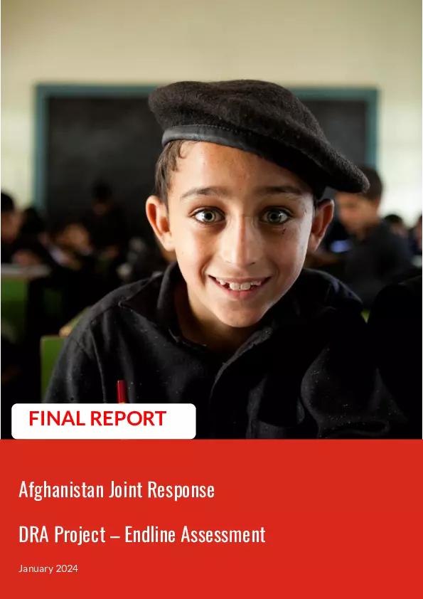 Afghanistan Joint Response DRA Project Endline Assessment