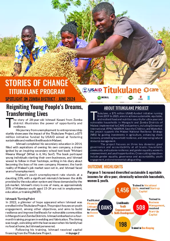 Titukulane Project Stories of Change