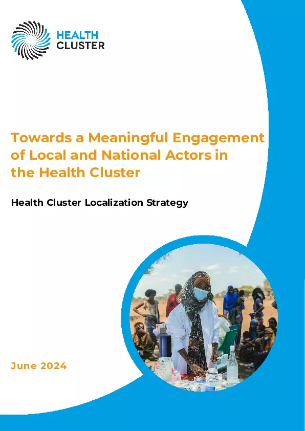 Towards a Meaningful Engagement of Local and National Actors in the Health Cluster thumbnail