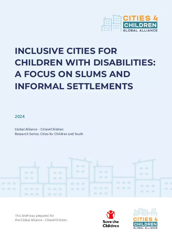 Inclusive Cities for Children with Disabilities: A Focus on Slums and Informal Settlements thumbnail