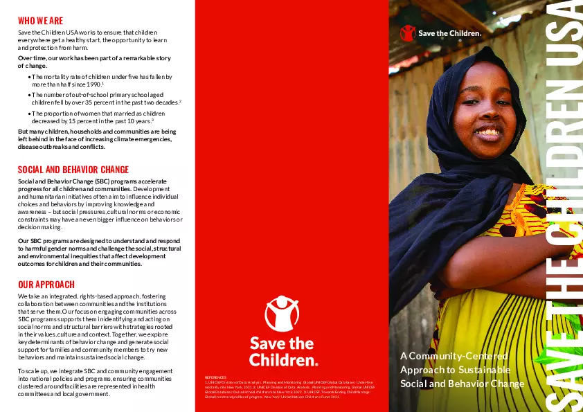 Social and Behavior Change (SBC) Brochure thumbnail