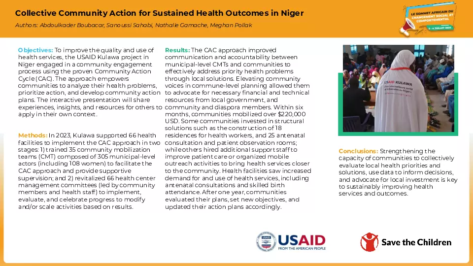 Collective Community Action for Sustained Health Outcomes in Niger​ thumbnail