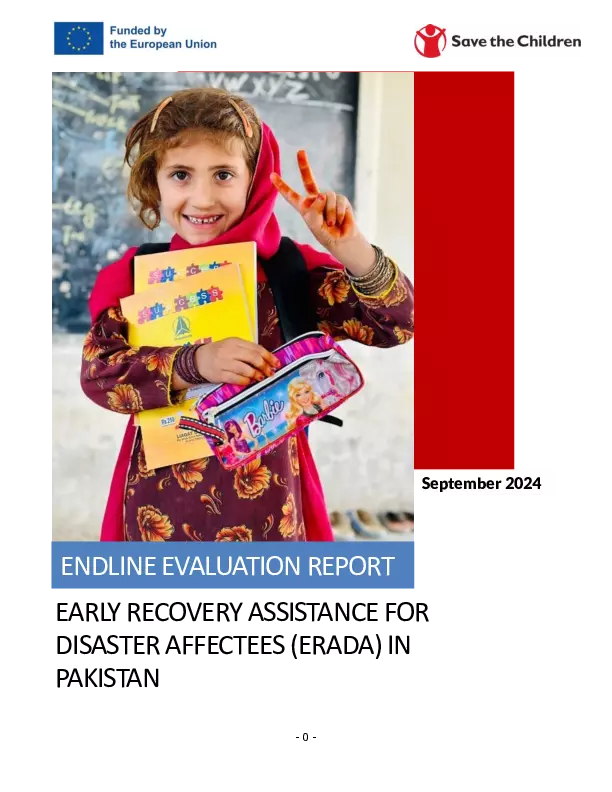 Early Recovery Assistance for Disaster Affectees in Pakistan Endline Report thumbnail