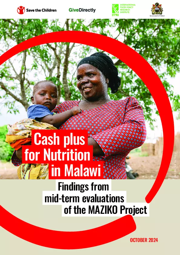 Cash plus for Nutrition in Malawi: Findings from mid-term evaluations of the MAZIKO project thumbnail