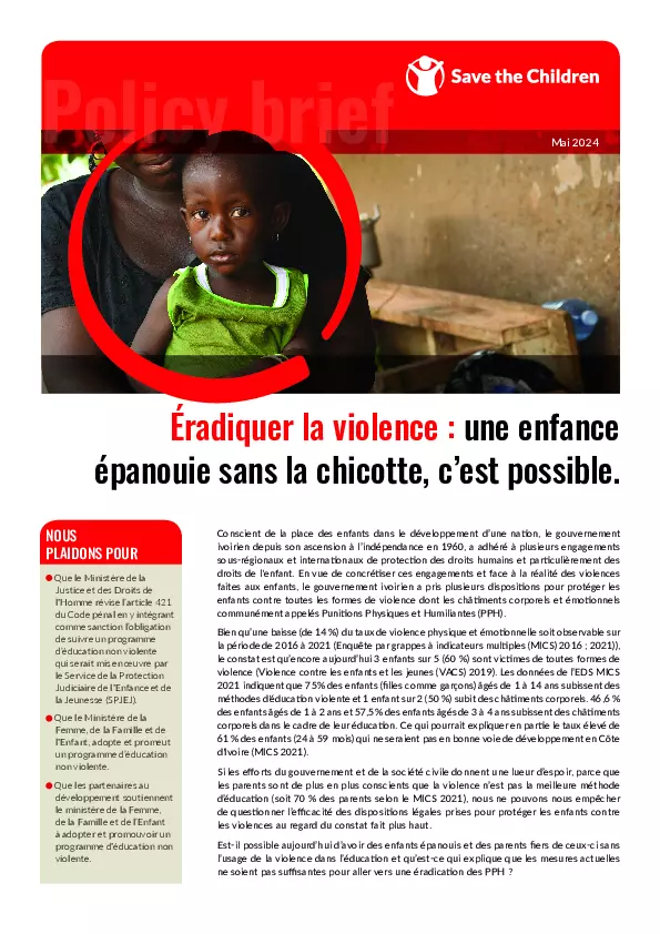Éradiquer la violence: une enfance épanouie sans la chicotte, c’est possible thumbnail