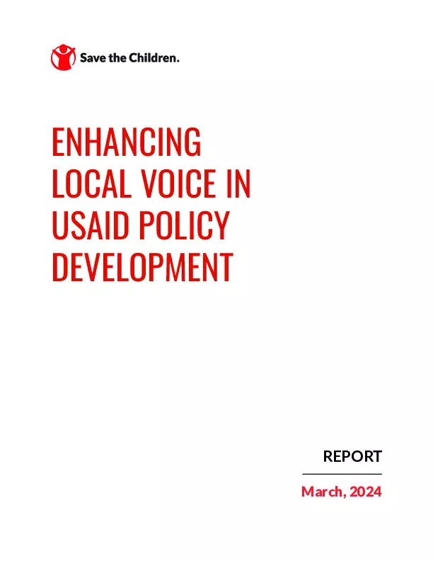Enhancing Local Voice in USAID Policy Development thumbnail