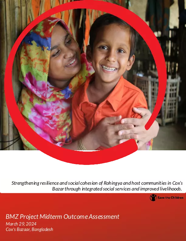Strengthening Resilience and Social Cohesion of Rohingya and Host Communities in Cox’s  Bazar through Integrated Social Services and Improved Livelihoods
