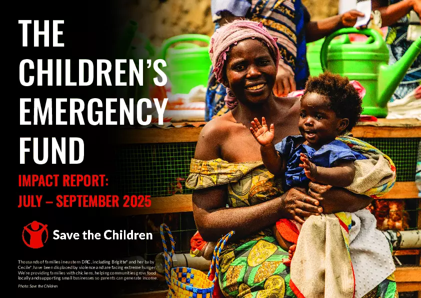 The Children’s Emergency Fund- Impact Report: July – September 2025 thumbnail