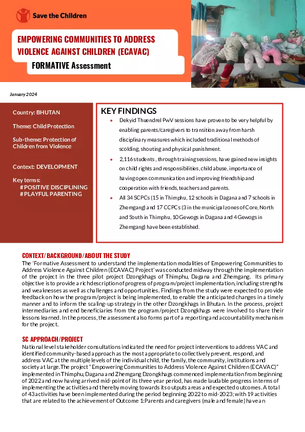 Empowering Communities to Address Violence Against Children thumbnail