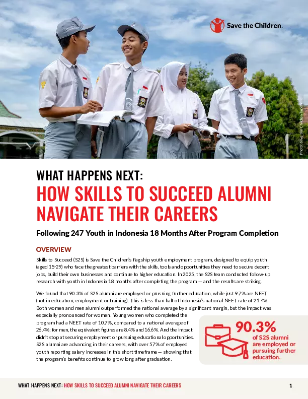 What Happens Next: How Skills to Succeed Alumni Navigate Their Careers thumbnail