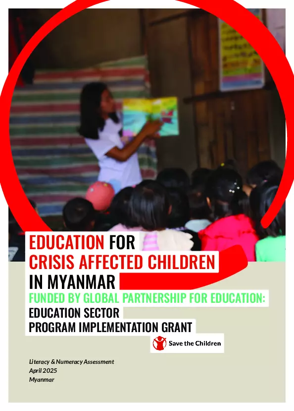 Education for Crisis Affected Children in Myanmar (Education Sector Program Implementation Grant, 2025) thumbnail
