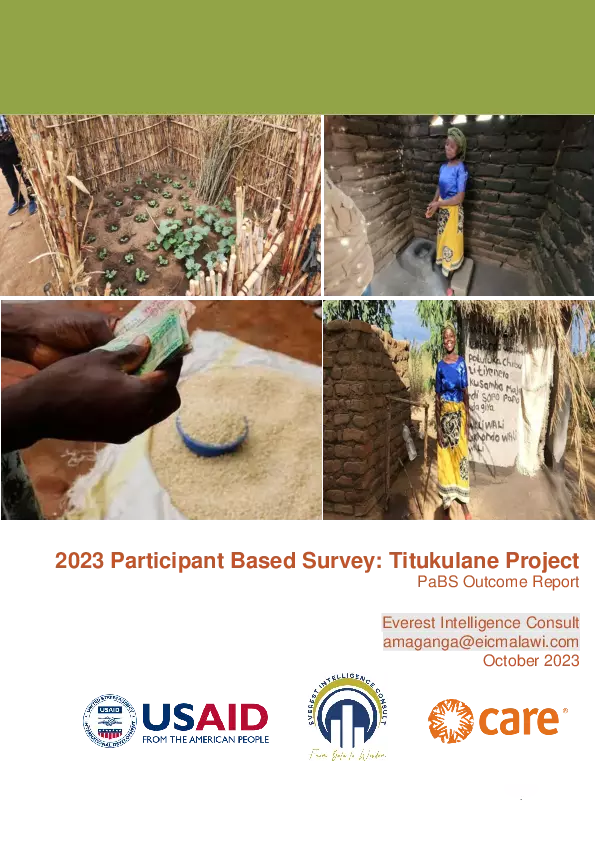 Titukulane Annual Survey 2023 thumbnail