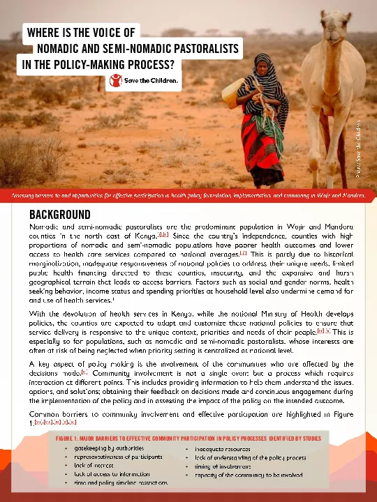 Where is the Voice of Nomadic and Semi-Nomadic Pastoralists in the Policy-Making Process