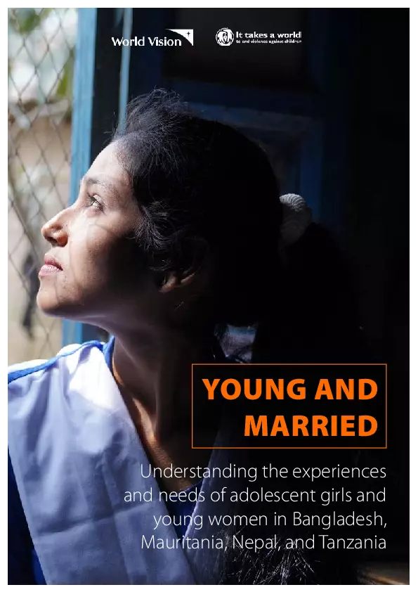 Young and Married: Understanding the experiences and needs of adolescent girls and young women in Bangladesh, Mauritania, Nepal, and Tanzania. thumbnail