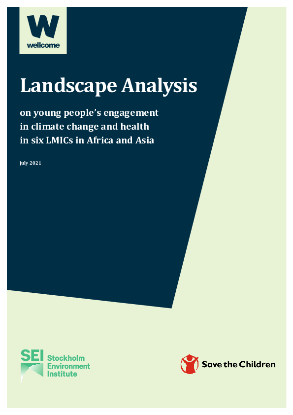 Landscape Analysis on Young People's Engagement in Climate Change and Health in Six LMICs in Africa and Asia