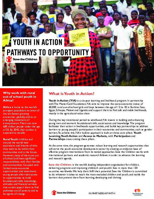 Youth in Action 2 Page Overview